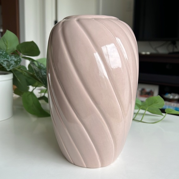 Vintage Wavy Ribbed Vase 80s Art Deco Treasure Craft - Picture 8 of 17